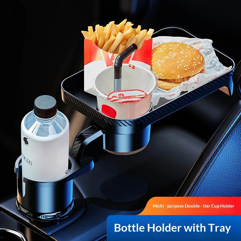 Premium Car Cup Holder Expander Multi-function Drink Food Table