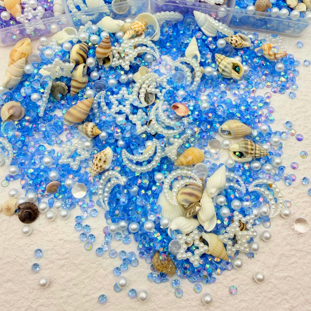 1 box Blue Purple Ocean-Themed Epoxy Filler Epoxy Resin Filling Stars Moon - for Jewelry Making, Crafts, Home Decor,Craft Zpaxo
