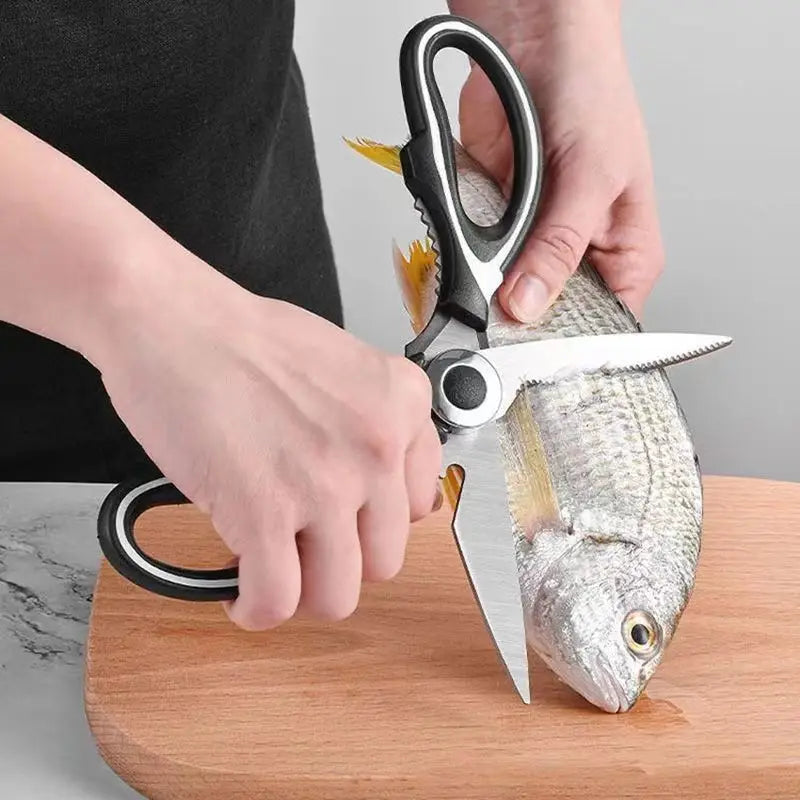 Multifunctional Stainless Steel Kitchen Scissors Gadgets Scale Zpaxo