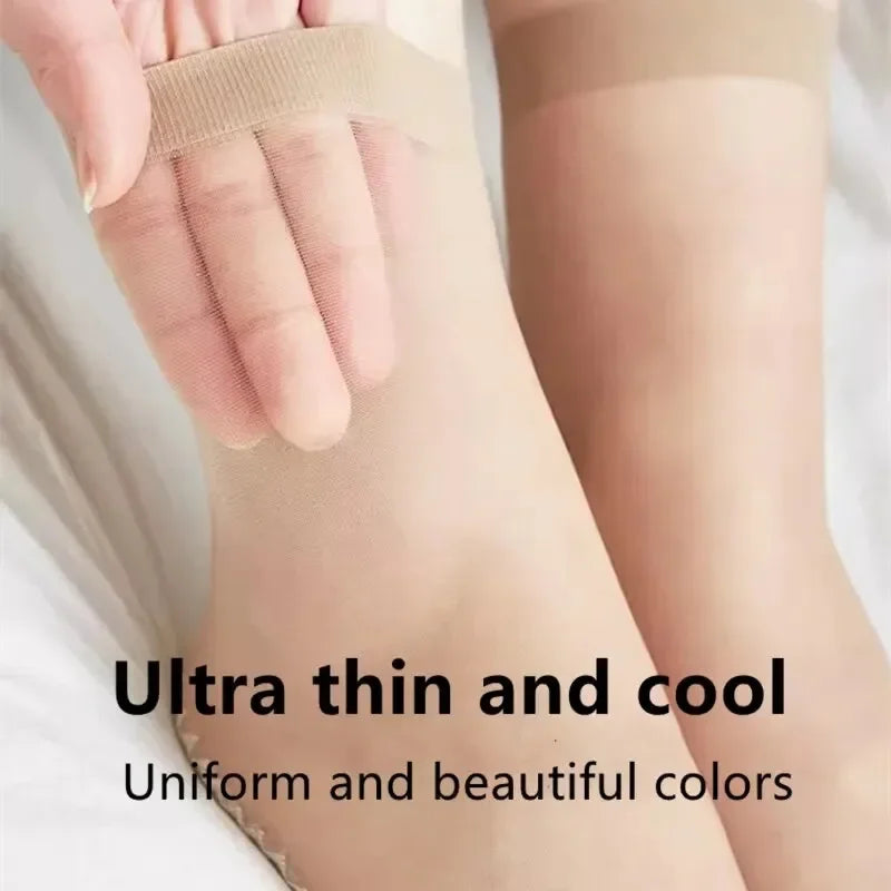 Women's Anti-Slip Stretch Socks | 10/20 Pairs, Moisture-Wicking