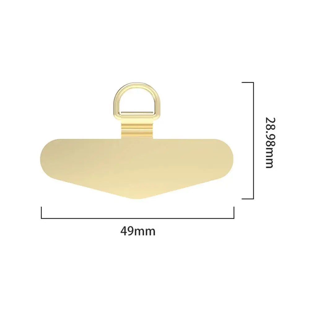 Ultra-thin Sturdy Metal Smartphone Hanging Strap Gasket Replacement Stainless Steel Mobile Phone Lanyard Tether Tabs Patch Clips Zpaxo