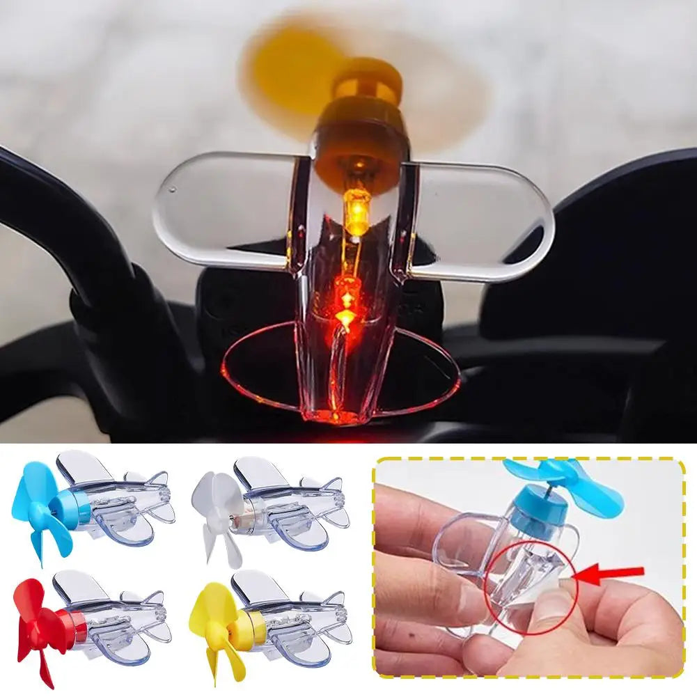 LED Colorful Lights Rotatable Airplane Wind-powered Decor Car Zpaxo