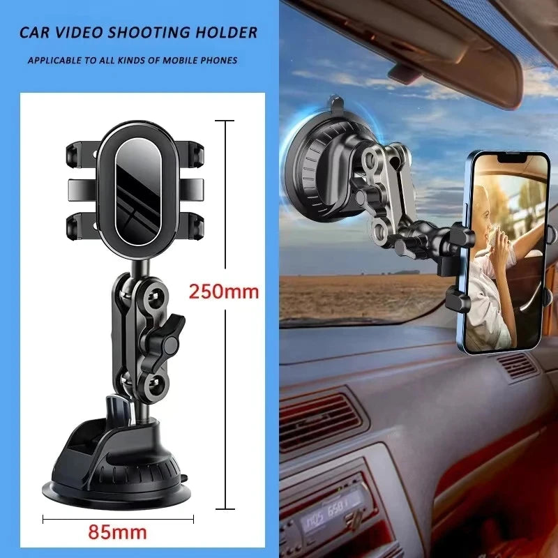 Car Phone Mount Video Recording Universal Magic Arm Suction Holder
