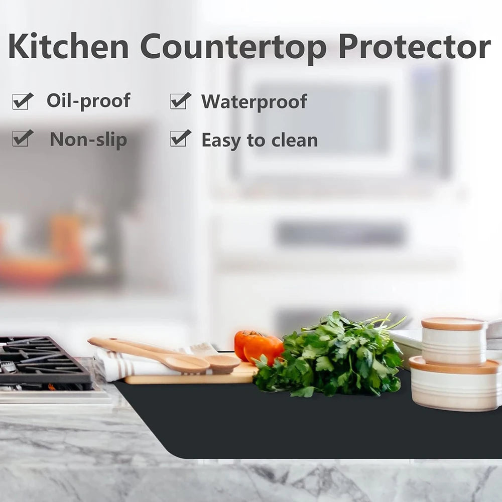 Table Protector Silicone Placemat 40x60cm Kids DIY Crafts Table Mat Heat Resistant Waterproof Non Slip Kitchen Counter Protector Zpaxo