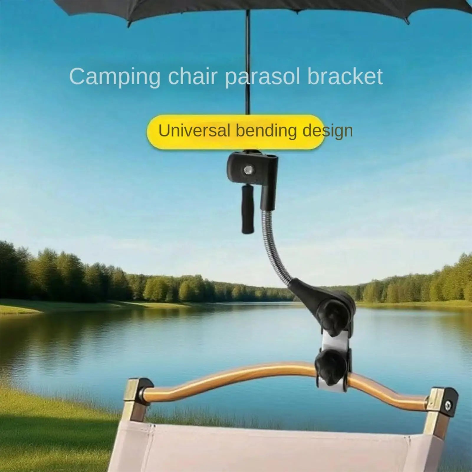 Umbrella Clamp For Chair Wheelchair Sun Shade Support Camping Chair Sunshade Support For Patio Picnic Balcony Lawn Beach Camping Zpaxo