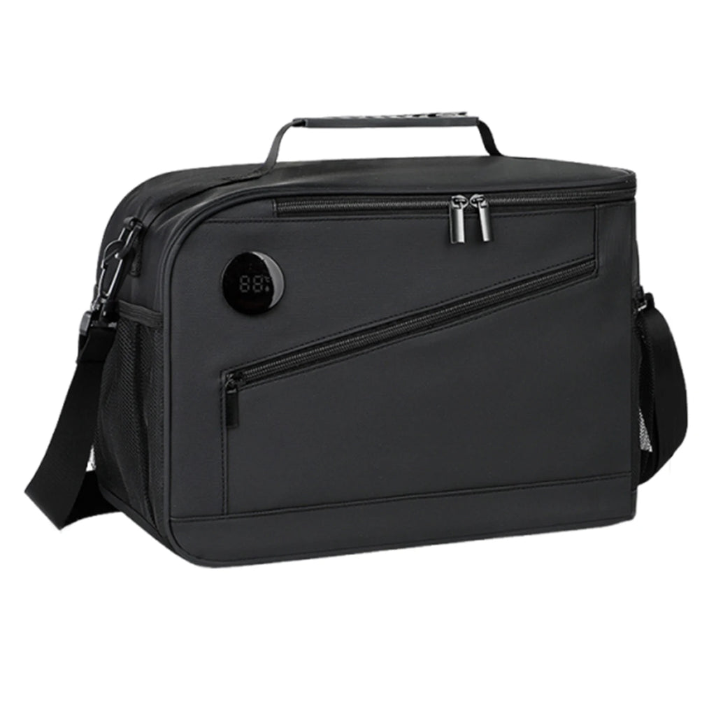 Cooler Bag Temperature Display Lunch Box Shoulder Strap Portable