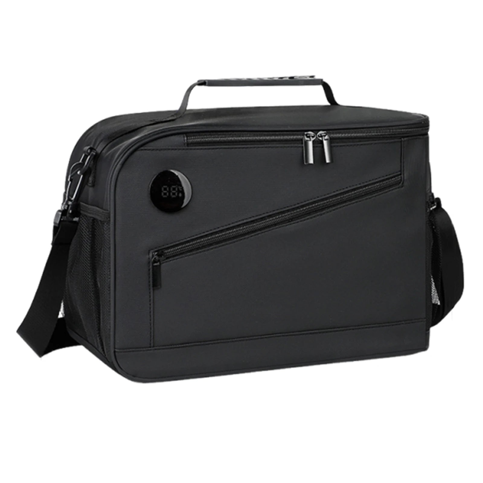 Cooler Bag Temperature Display Lunch Box Shoulder Strap Portable