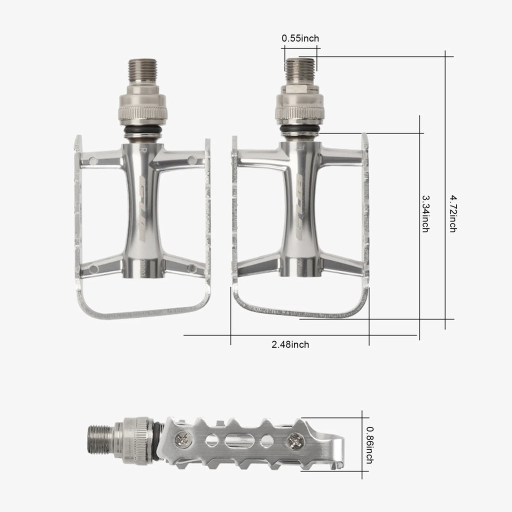 Aluminum Alloy Bicycle Pedal Triple Bearings Anti-slip High-grip