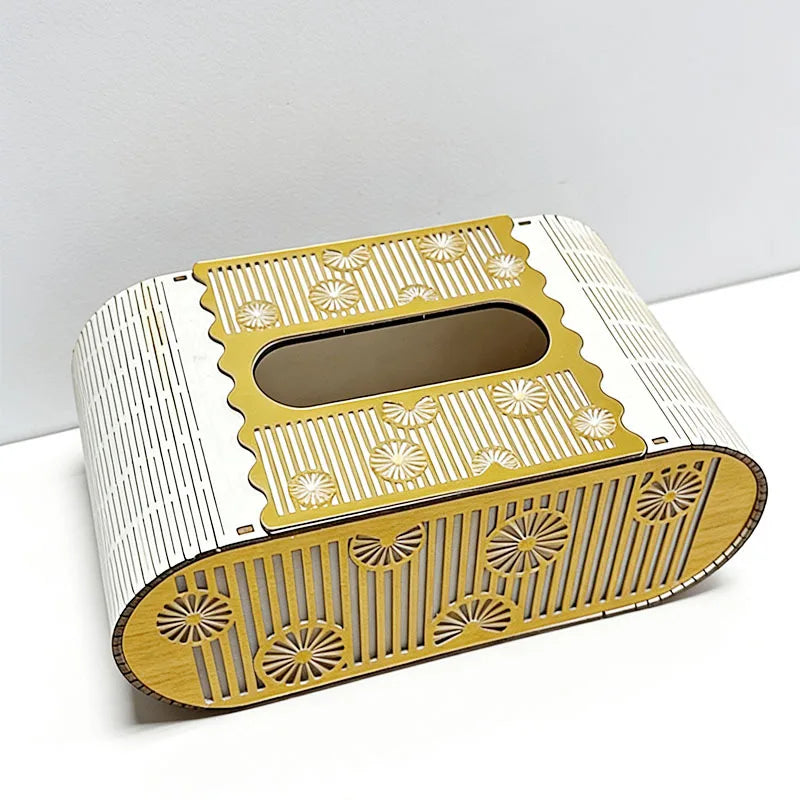 European Wooden Carved Tissue Box – Tabletop Dispenser & Gift Tissue Box Holder Zpaxo C