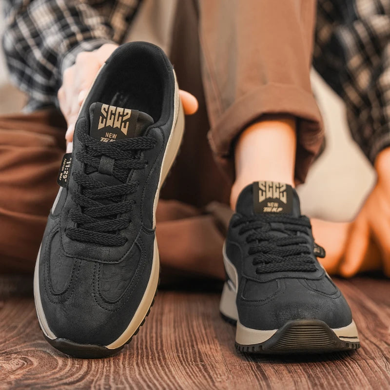 Men's Casual Sneakers Luxury Trainer Shoes Breathable Race Running