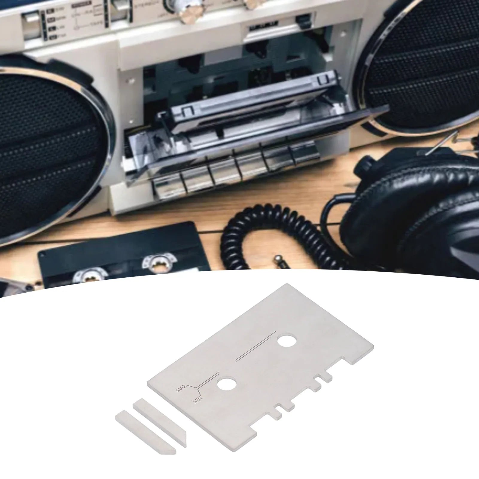 Head Gauge Mechanical Alignment Silver Cassette Stainless Steel