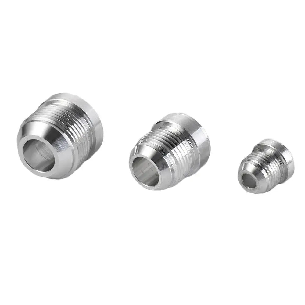 Aluminum Silver Male Aluminium Weld External Thread Round Base Straight Male Weld Fitting Adapter Welding Joint Silver Zpaxo