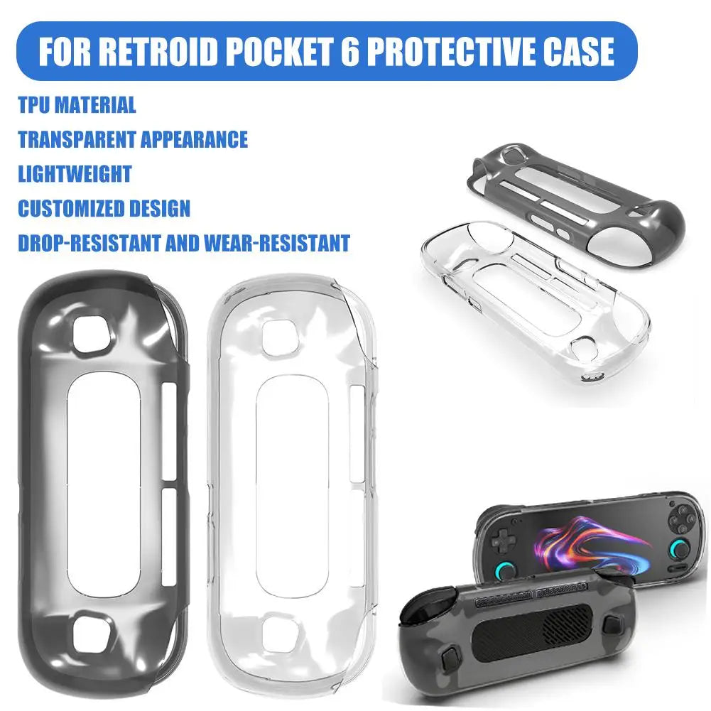 TPU Clear Case for Retroid Pocket 6 – Anti-Drop Protection Gaming Console Case Zpaxo