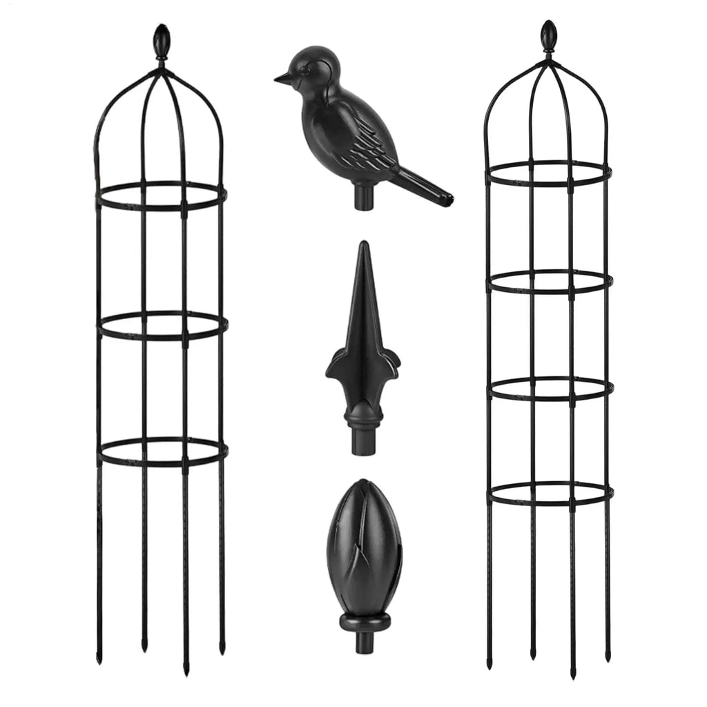 Obelisk Trellis Rustproof Climbing Plant Support Tower Rack