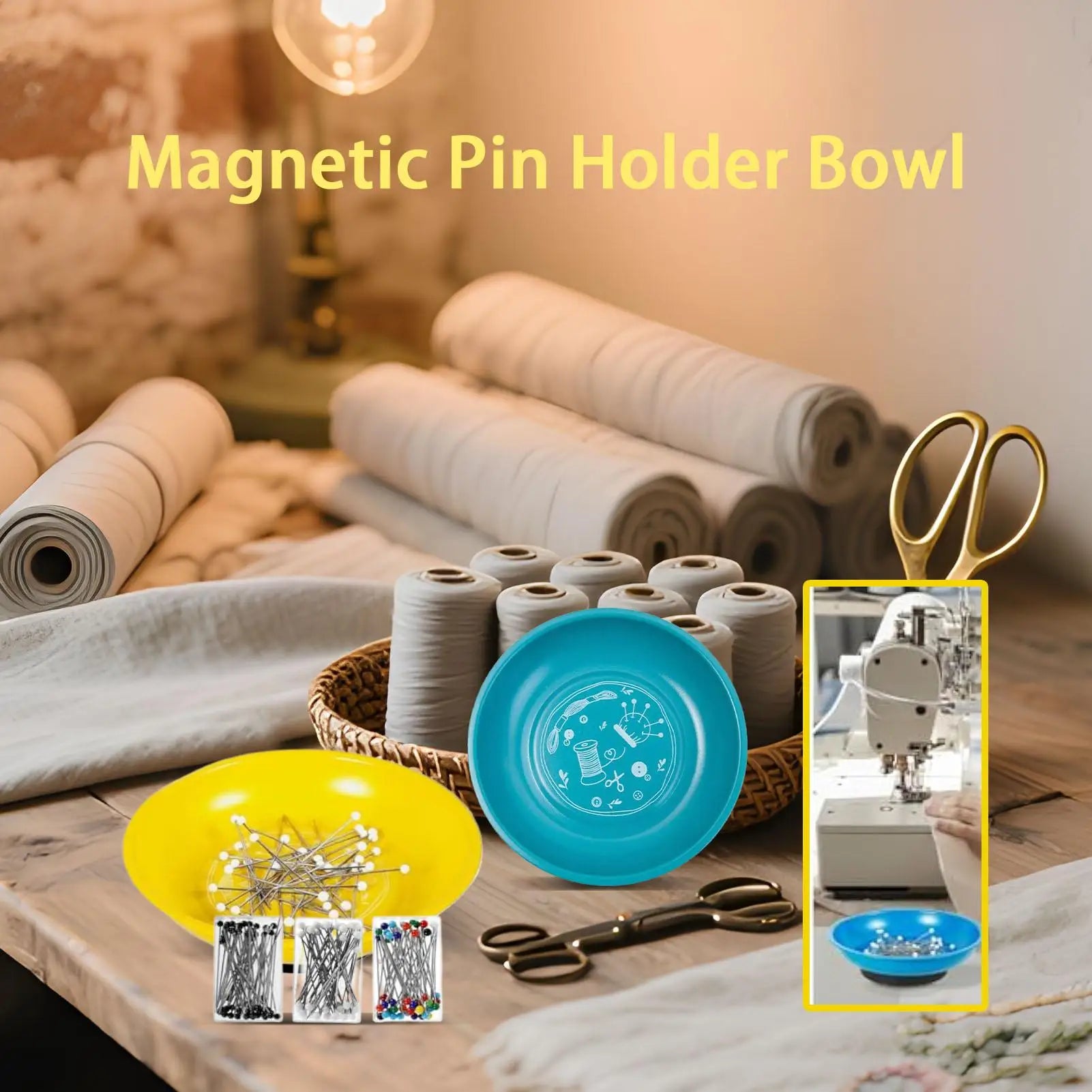 Magnetic Pin Holder Needle Tray Sewing Stainless Steel Hair Clips