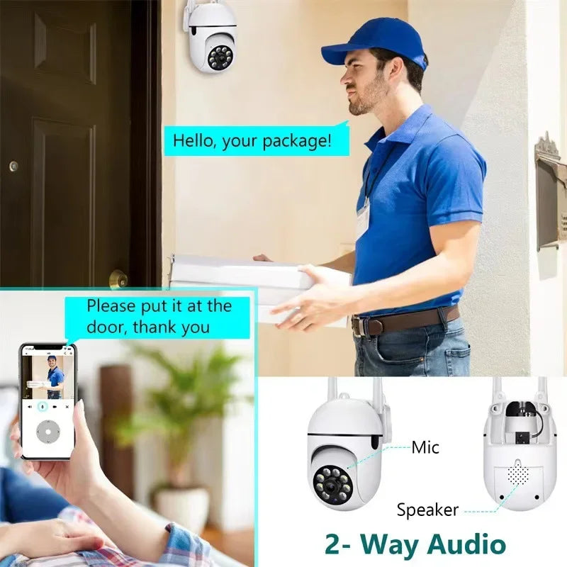 2MP Wifi Camera Home PTZ IP Night Audio Wireless Surveillance Auto Zpaxo