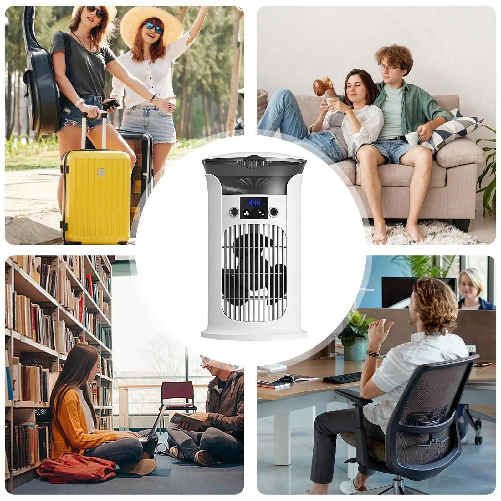 Fans That Blow Cold Air Adjustable Cooling Portable Cooler Standing Desk Fan For Home Living Room Indoor Bedside Office Kitchen Zpaxo