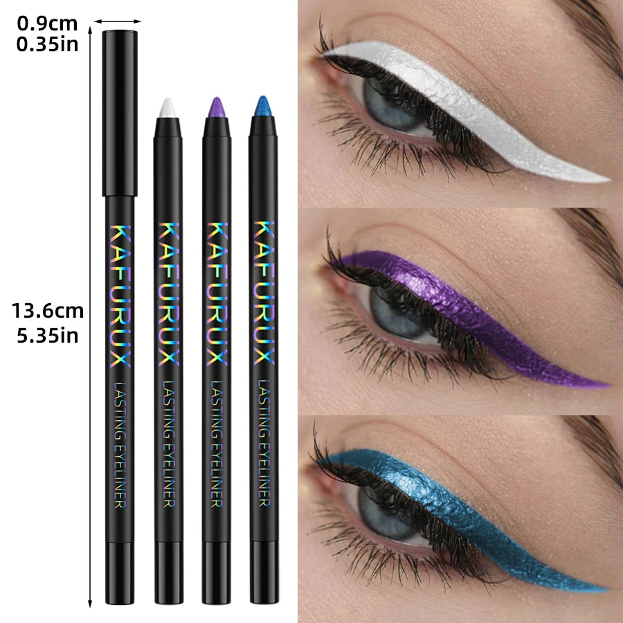 10-color Colorful Eyeliner Pen Pigmented Waterproof Pearly Shimmer