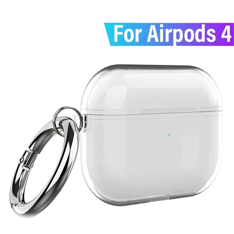 Clear TPU Earphone Case Airpods 4 Shockproof Transparent Protective