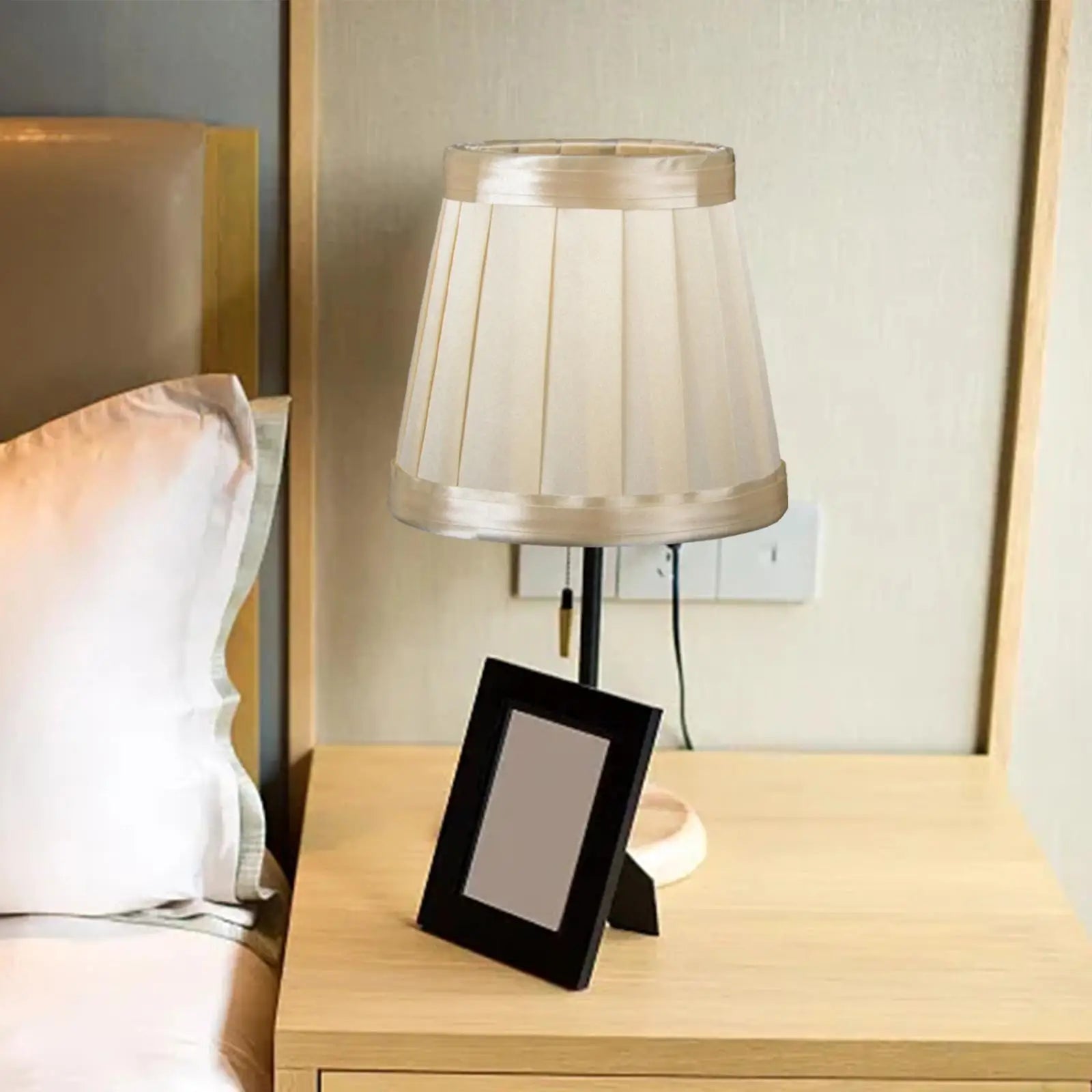 Table Lamp Shade Cover Bedside Light Cover Cloth Lampshade Elegant Convenient Assemble Accessories for Household Decoration Zpaxo