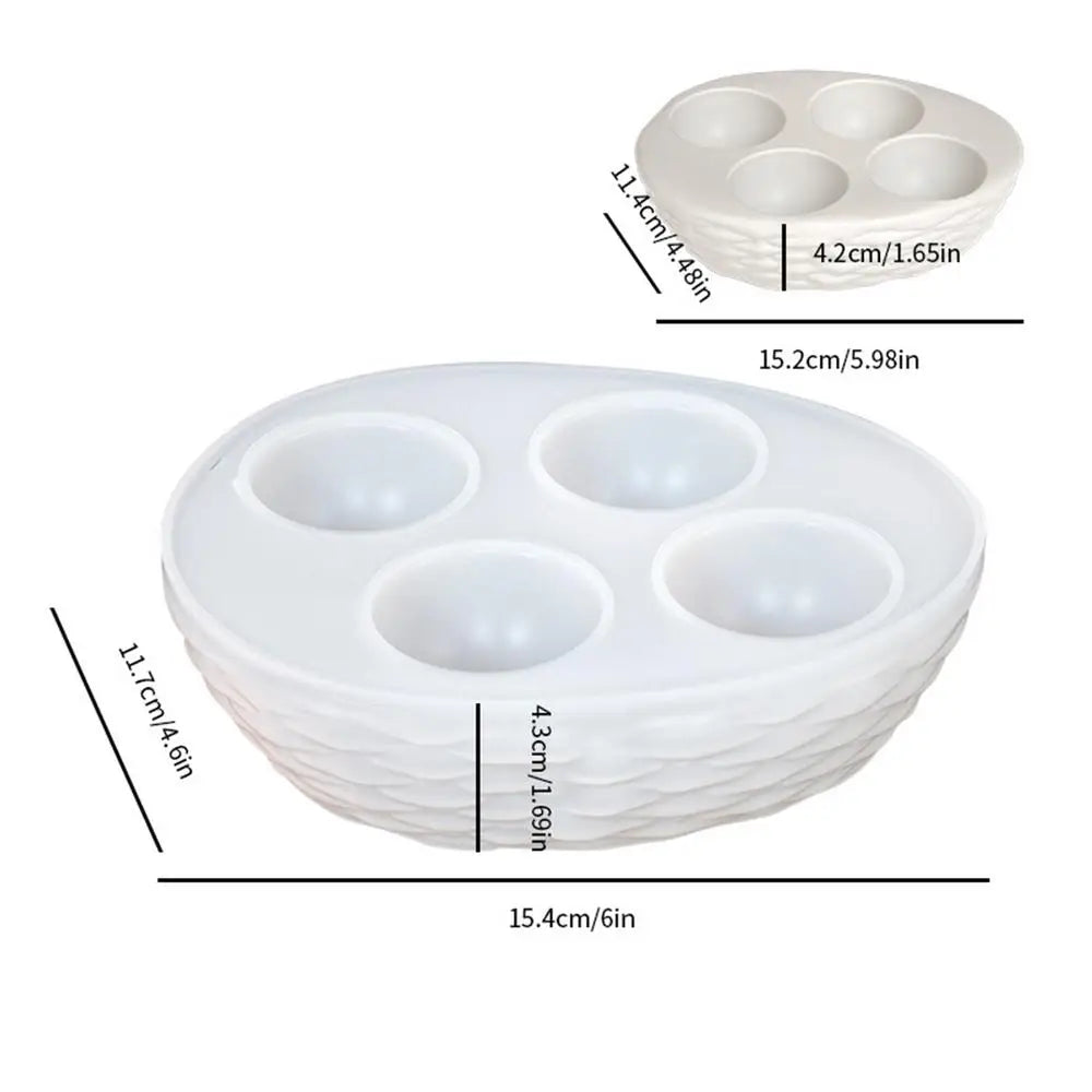 Easter Silicone Mold Egg Storage Tray Mould Holder Container Fridge