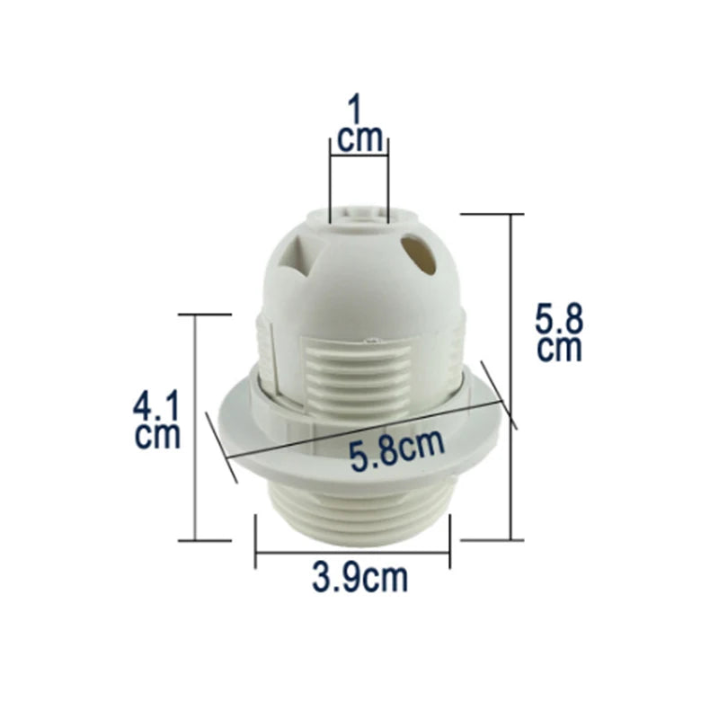 Bedroom Office E27 Bakelite Plastic Lamp Holder Socket Base LED Zpaxo Style4