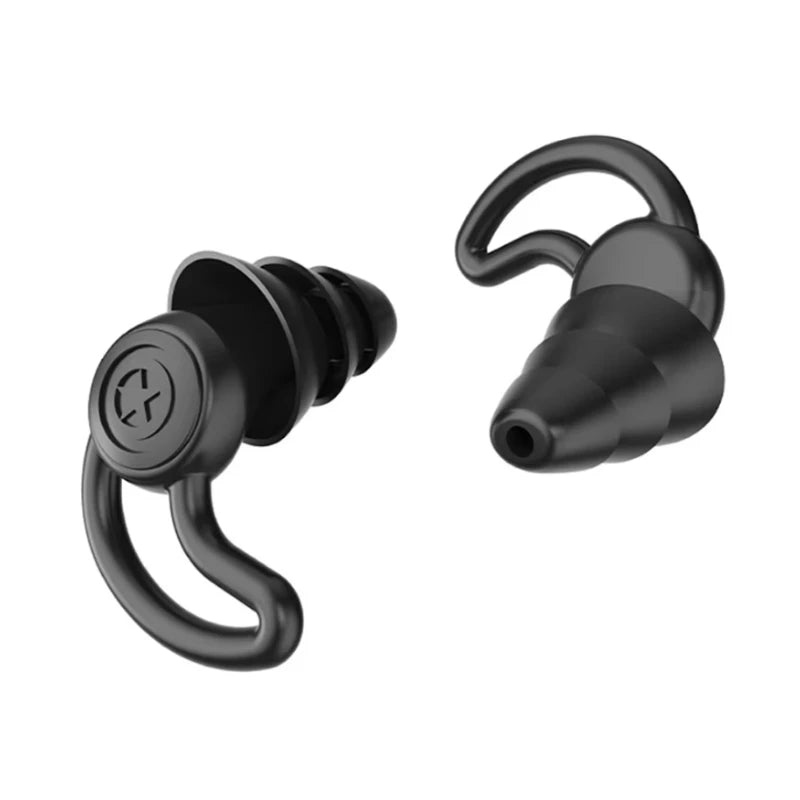 Sleeping Soundproof Earplugs Silicone Noise Cancelling Plugs Work Zpaxo black