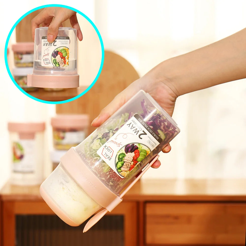 Portable Parfait Cups with Lid & Fork – Yogurt, Salad & Oatmeal Portable Food Containers Zpaxo
