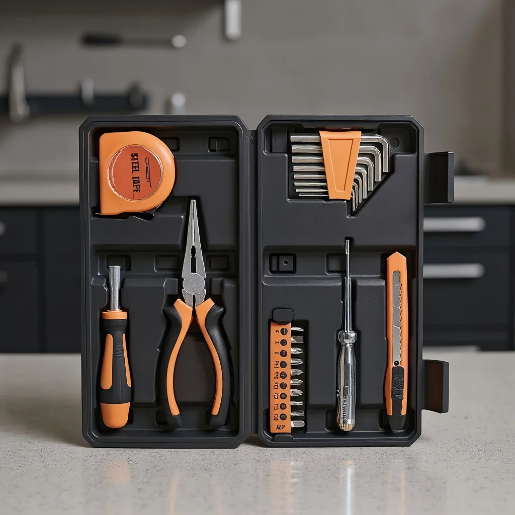 23 Piece Tool Set for Household Portable Multifunctional Screwdriver Hardware Combination Toolbox for Home Maintenance Hand Tool Zpaxo