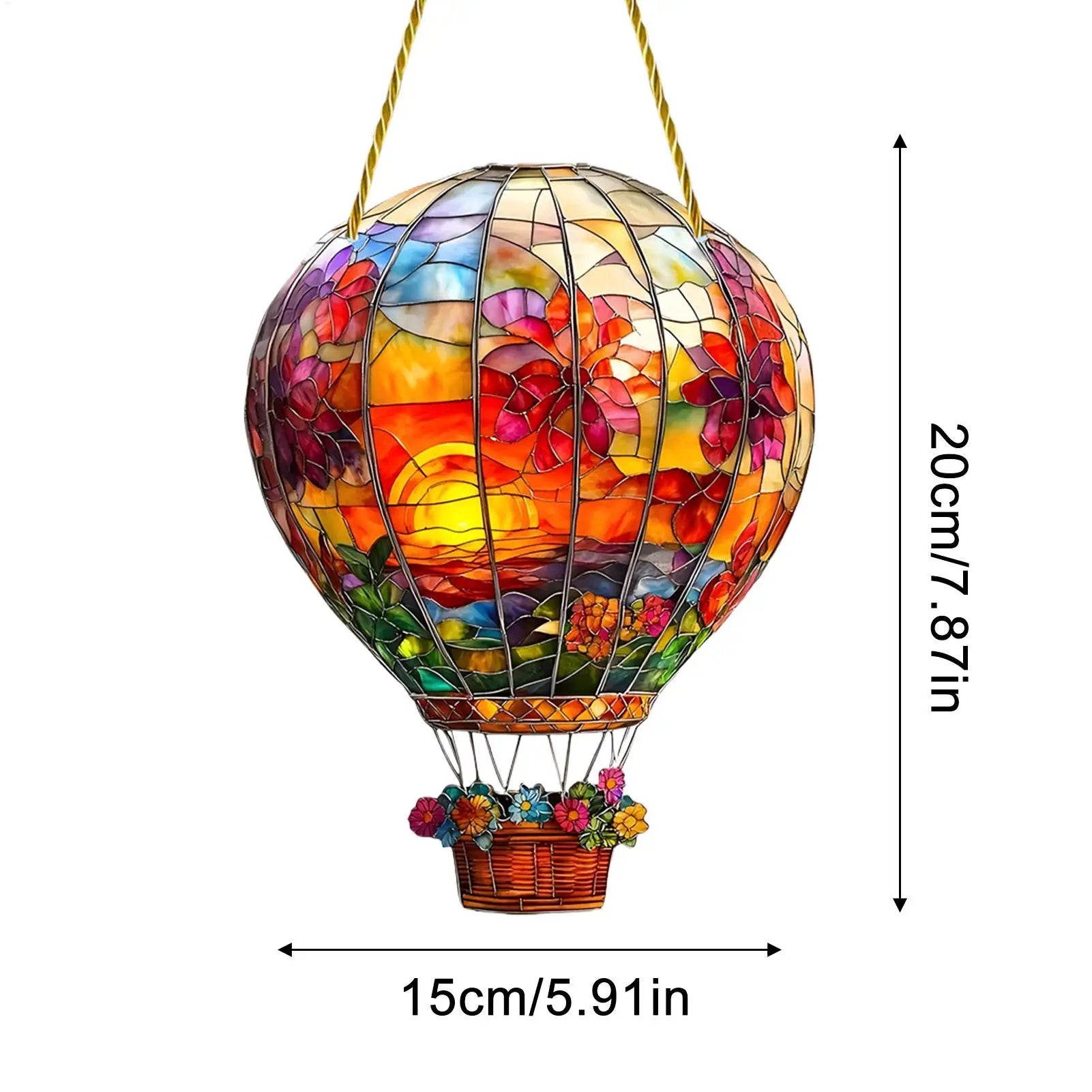 Hot Air Balloon Acrylic Sun Catcher – Window & Wall Decor Acrylic Sun Catcher Zpaxo