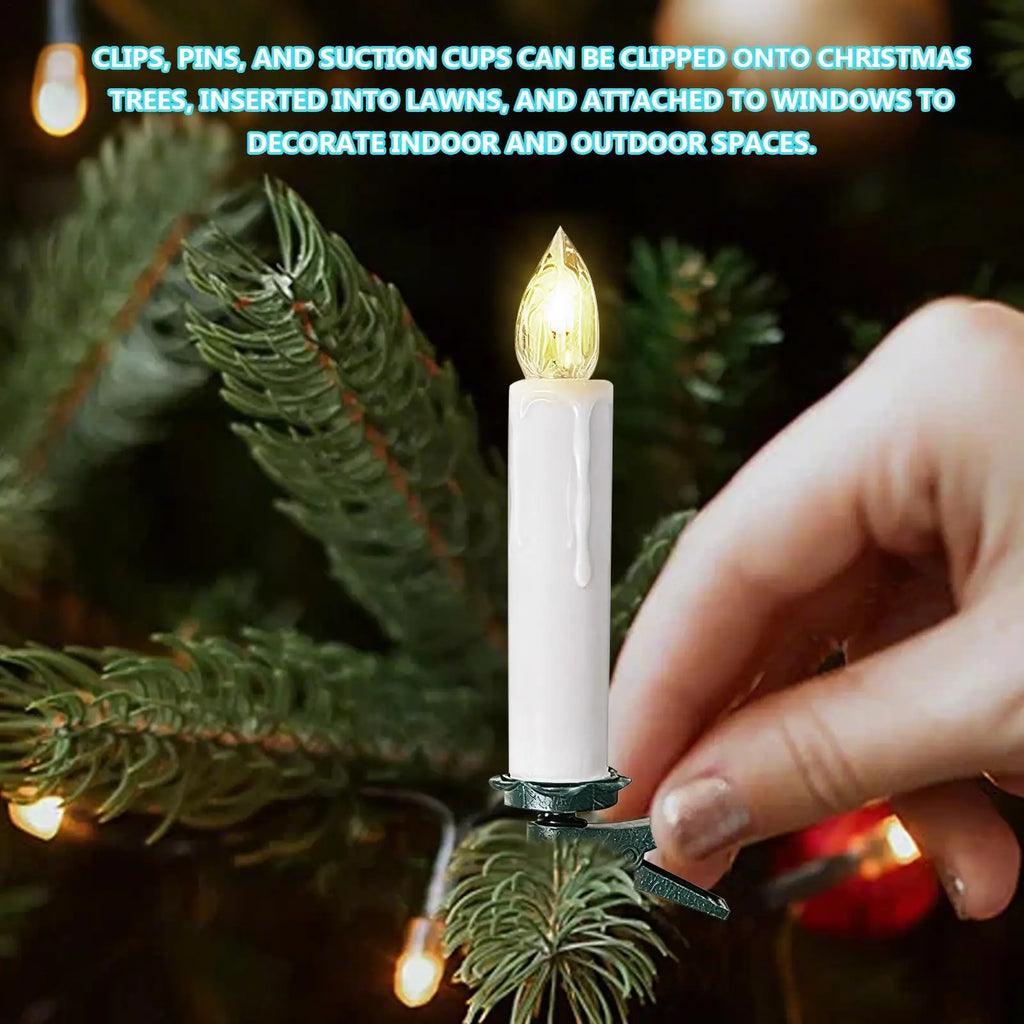 Battery Taper Candles Adjustable Safe Flickering Decor Flameless
