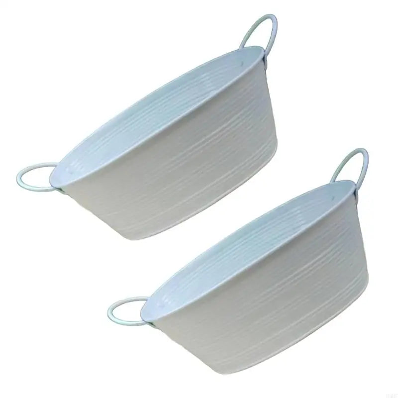 Oval Iron Planter Container Tabletop Garden Balcony Party Decoration