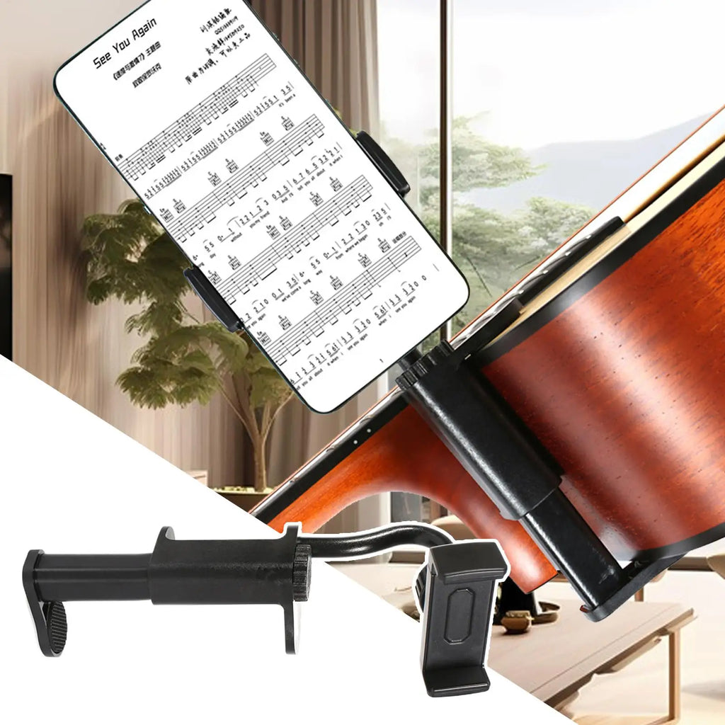 Guitar Phone Clip Holder Adjustable Smartphone Mount Video Recording