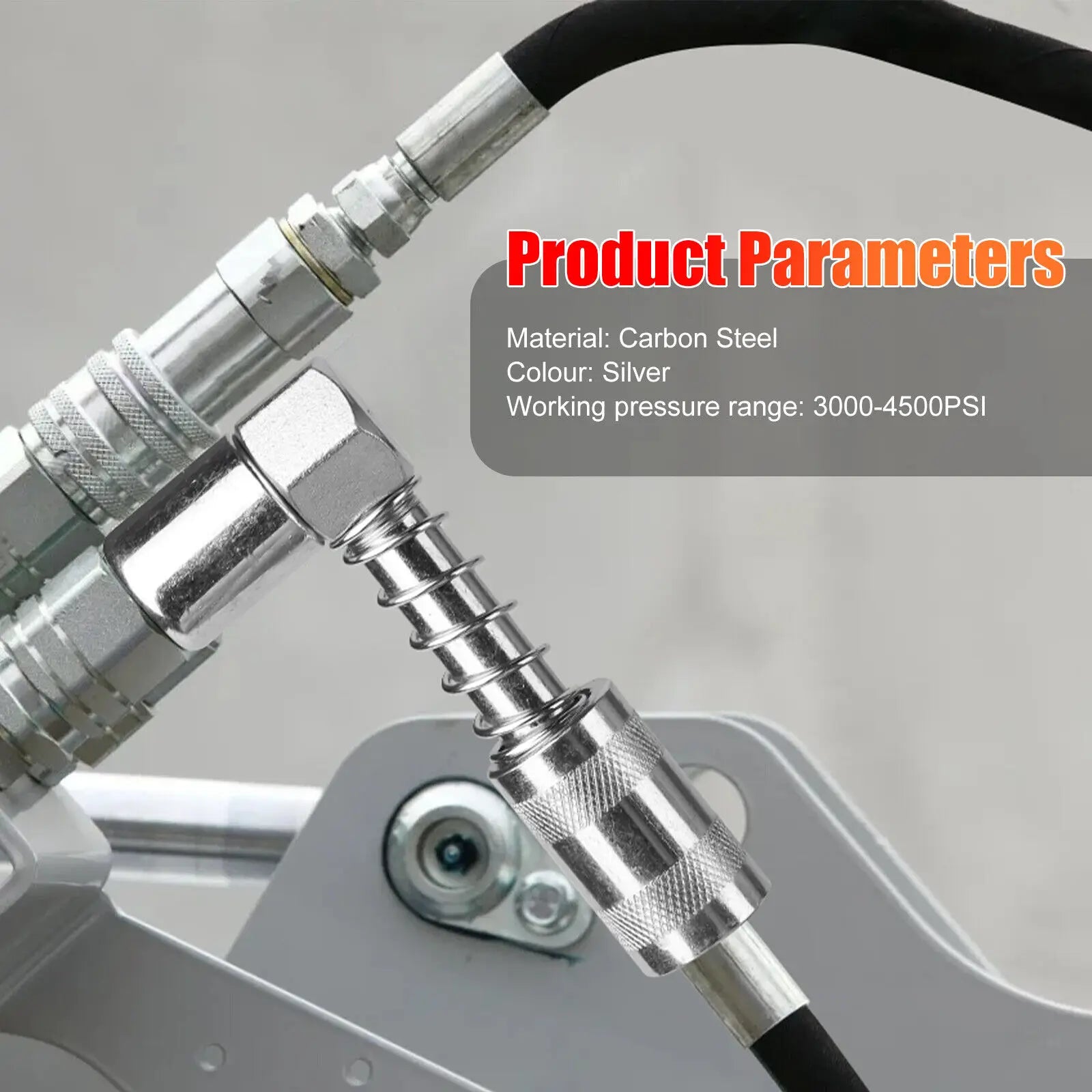 90 Degree Grease Coupler Fitting Tool Adapter Nozzle Lubrication
