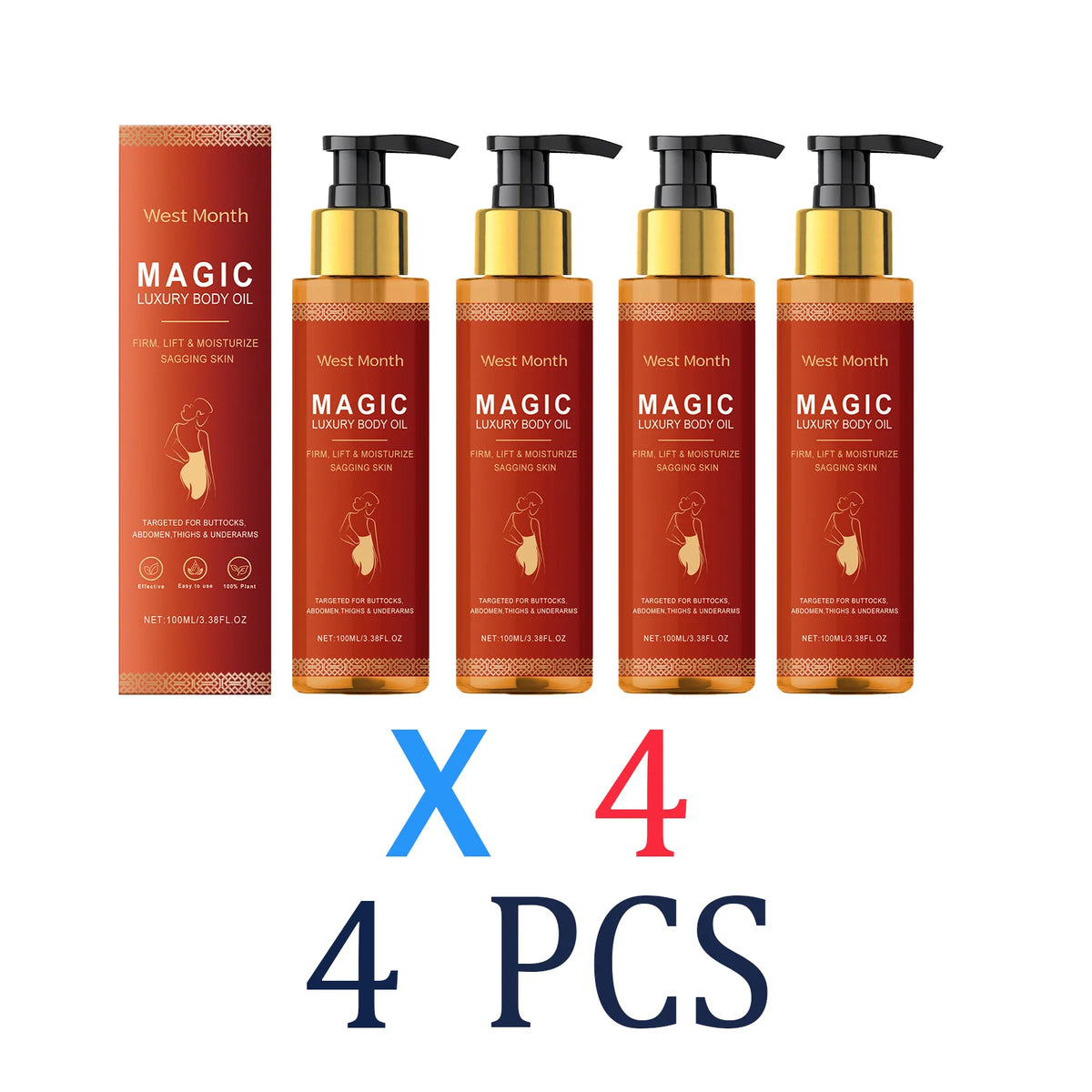 1/2/3/4/5/6/7/8/10Pcs Collagen Body Oil Long Lasting Moisturization Stabilizing Restoring Flaky Skin Care Barrier Protection Oil Zpaxo 4 Pcs
