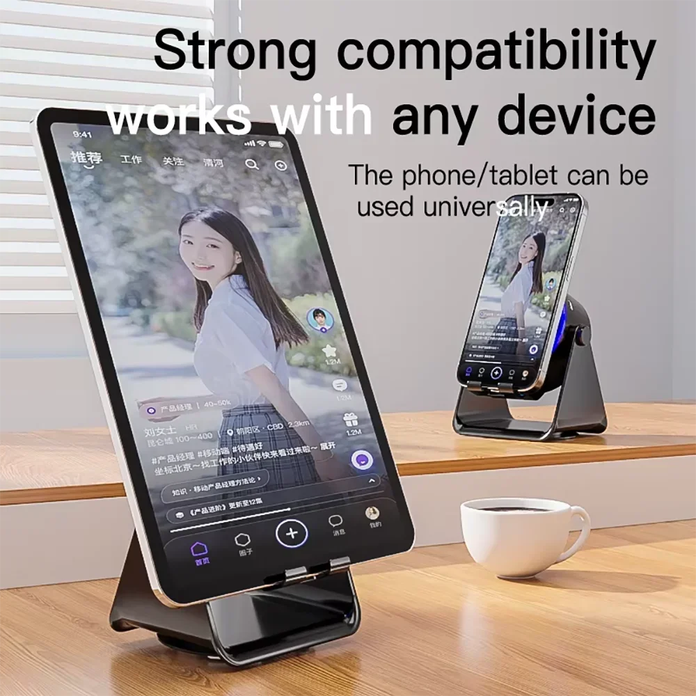 KEBIDUMEI 1 Induction Bluetooth Speaker Phone Stand Magnetic RGB