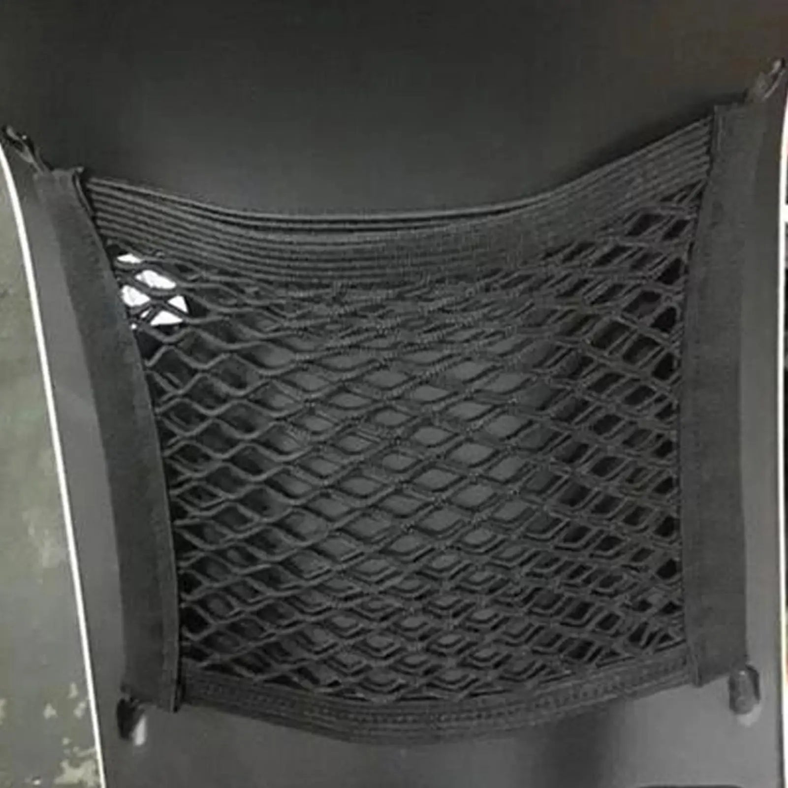Motorcycle Cargo Net Polyester Elastic 4 Adjustable Hooks 360 Degree