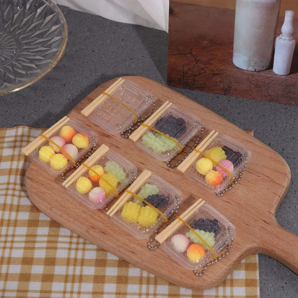Plastic Mini Fast Food Box Keychain Simulation Mini Simulation Fast Food Box Keychain Ins Trinket Fast Food Box Model Pendant Zpaxo
