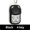 433MHz Remote Control 4CH Car Key Garage Door Gate Opener Duplicator Zpaxo Black