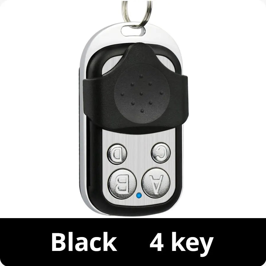 433MHz Remote Control 4CH Car Key Garage Door Gate Opener Duplicator Zpaxo Black