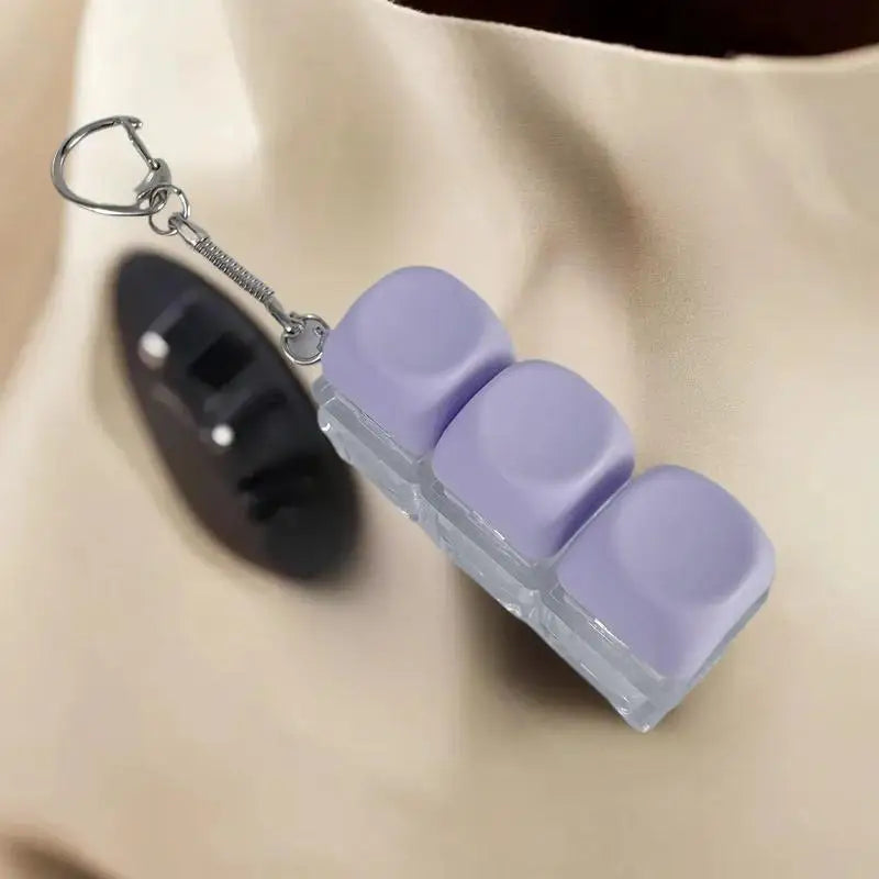 Interactive LED Keycap Fidget Keychain Macaron Colors DIY Keyboard Zpaxo