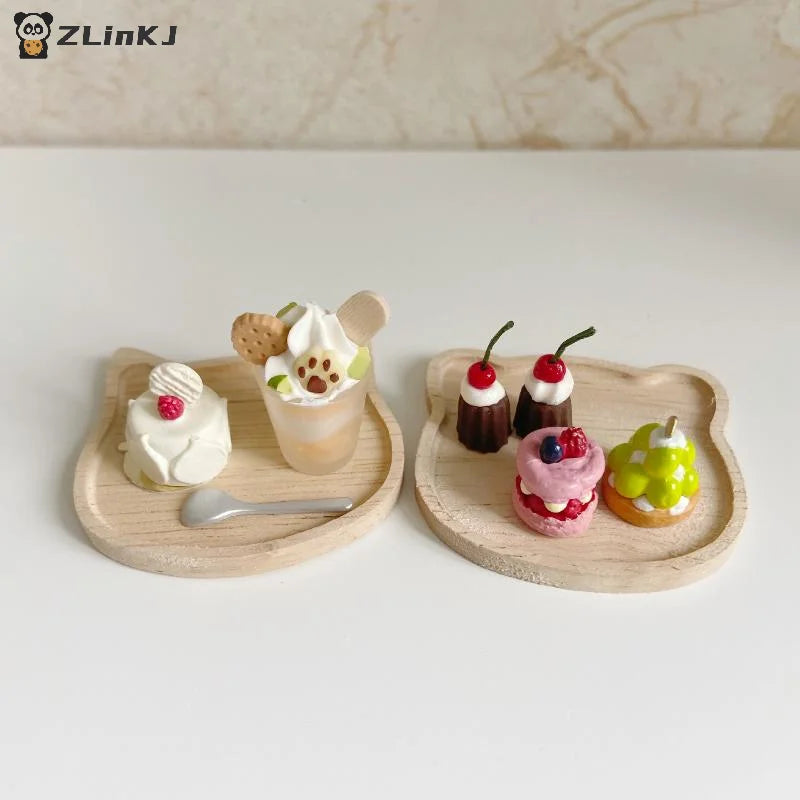 ▶1Pcs Dollhouse Mini Banana Blueberry Tower Model Cute Simulation Miniature Food Toy For Doll Kitchen Accessories Zpaxo