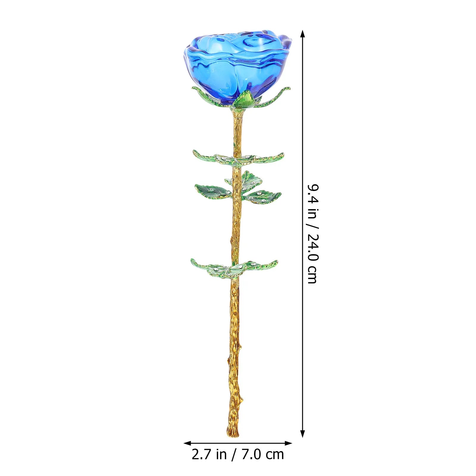 Exquisite Artificial Glass Rose DIY Decor Romantic Home Flower