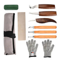 Wood Carving Tool Woodworking Drill Chisel 10 Storage Bag DIY Lovers