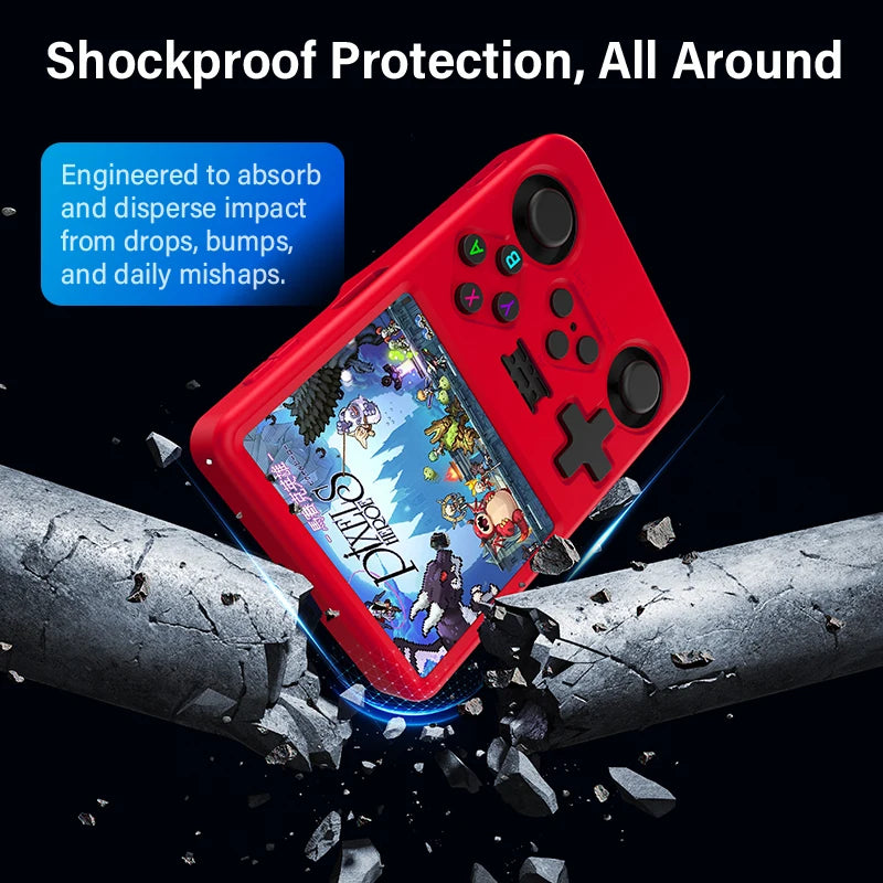 Protective case For R36S Silicone Case Soft 360° drop protection Case For R36s Handheld Game Console Accessories Zpaxo