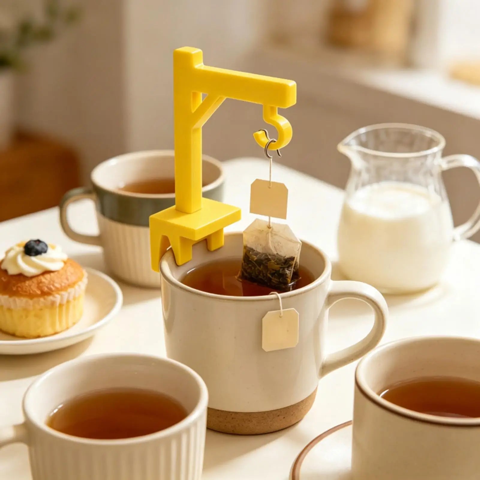 Crane Tea Bag Holder Clip – Cute Mug Clip for Desk & Home Tea Bag Holder Zpaxo