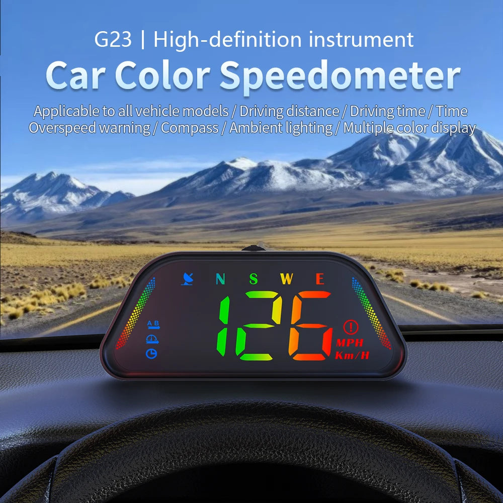 Car HUD Multi Functional Head Up Display Overspeed Alarm Monitor