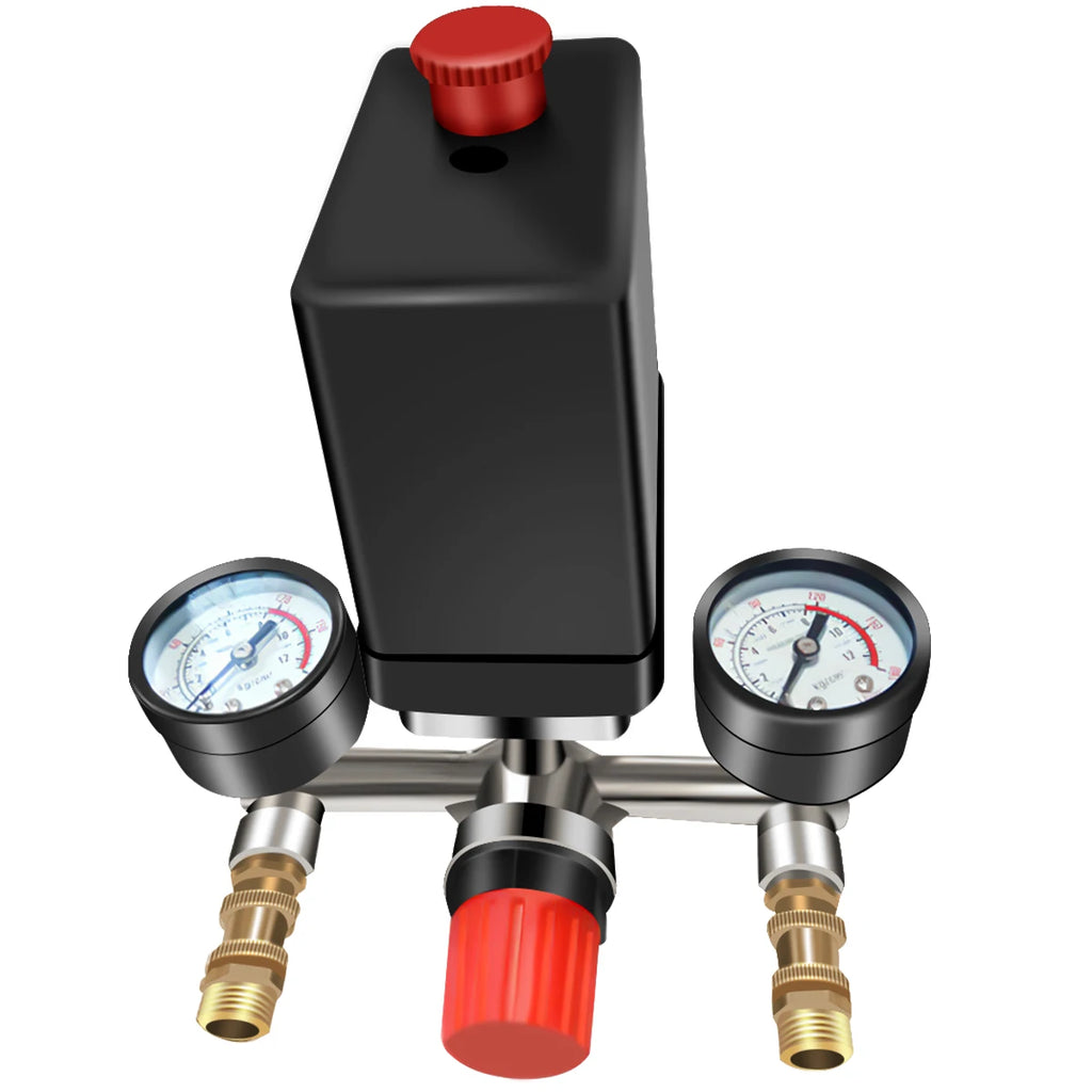 Air Compressor Parts 90-120PSI Pressure Switch Manifold Regulator Gauges 220-380V Aluminum Air Compressor Pressure Switch Contro Zpaxo compresor aire