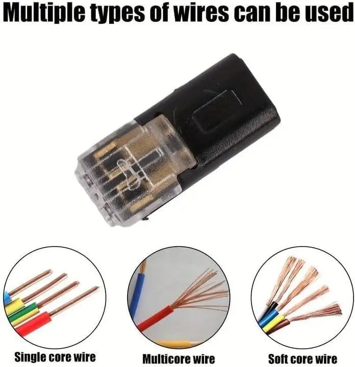 Waterproof Dual-wire LED Connectors Locking Plug-in Cable Low Voltage