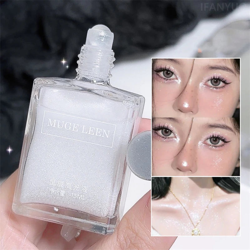 Body Shimmer Highlighter Diamond Liquid Eyeshadow Highlighters Body Glitter Easy Use Face Contour Shimmer Woman Makeup Cosmetics Zpaxo
